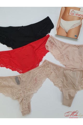 Трусики-стринги с завышенной линией талии La Vivas 10162